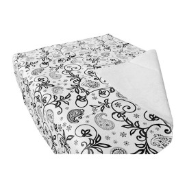 Papiertischdecke 1x1m "Paisley Schwarz" 37g (400 Stück)