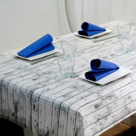 Papiertischdecke 1x1m "Weißes Holz" 37g (400 Stück)
