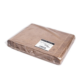 Tischsets Papier 30x40cm Kraft "Sackleinen" 40g (1.000 Stück)