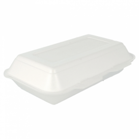 Verpackung LunchBox Styropor weiß 240x155x70mm (125 Stück)