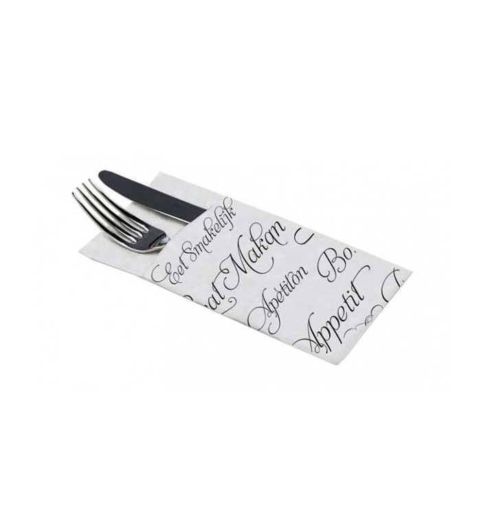 Bestecktaschen Guten Appetit 40x40cm (30 Stück) Bestecktaschen Guten Appetit 40x40cm (30 Stück)
