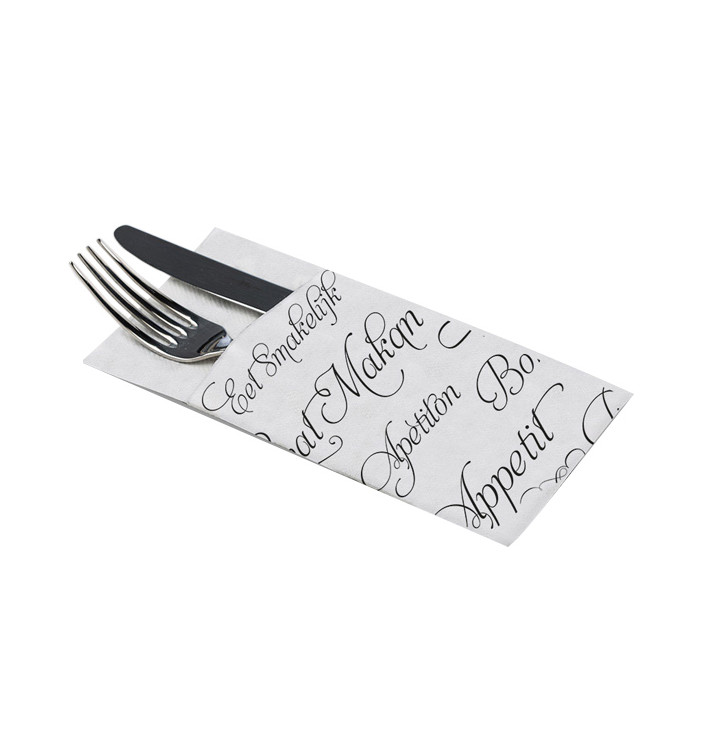 Bestecktaschen Guten Appetit 40x40cm (30 Stück) Bestecktaschen Guten Appetit 40x40cm (30 Stück)