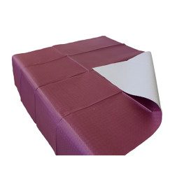 Papiertischdecke geschnitten bourdeaux 1x1m 40g (400 Stück)