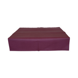 Papiertischdecke geschnitten bourdeaux 1x1m 40g (400 Stück)