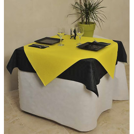 Papiertischdecke geschnitten Gelb 1x1 Meter 40g (400 Stück)