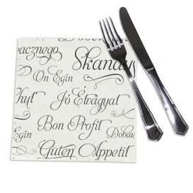 Papierservietten "Guten Appetit" 2-lagig 40x40cm (50 Stück)