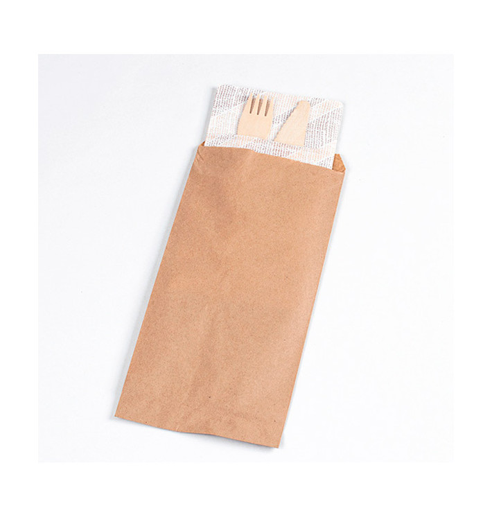 PapierBesteckumschlag Kraft 9x24cm (125 Stück) PapierBesteckumschlag Kraft 9x24cm (125 Stück)