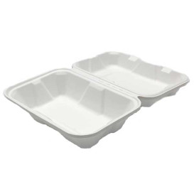 Menübox Zuckerrohr Weiß 23x15x7,7cm (200 Stück)