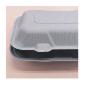 Menübox Zuckerrohr Weiß 23x15x7,7cm (50 Stück)