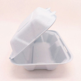 Menübox Zuckerrohr Weiß 23x15x7,7cm (50 Stück)