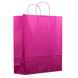 Papiertüten Pink mit Henkeln 26+14x32cm (250 Stück)