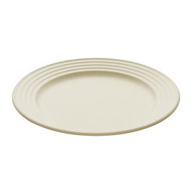 Zuckerrohrteller Premium Wave Naturfarbe Ø23cm (50 Stück)
