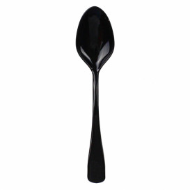 Mini-Plastiklöffel Schwarz 10cm (100 Stück)