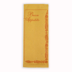 PapierBesteckumschlag mit Servietten "Buon Appetito" (125 Stück)