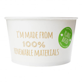 Klein Salatschüssel aus weißem Pappe 635ml (360 Stück)
