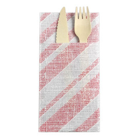 Bestecktaschen Barlovento Rot 40x40cm (960 Stück)