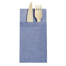 Bestecktaschen Cow Boys Blau 40x40cm (30 Stück)