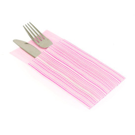 Bestecktaschen Airlaid "Basic Fuchsie" 40x40cm (30 Stück)