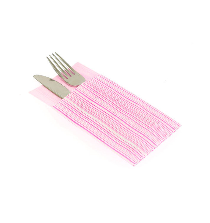 Bestecktaschen Airlaid "Basic Fuchsie" 40x40cm (30 Stück) Bestecktaschen Airlaid "Basic Fuchsie" 40x40cm (30 Stück)