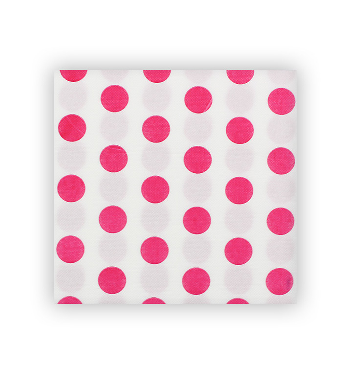 Papierservietten "Polka-Punkte Fuchsie" 2-lagig 40x40cm (600 Stück) Papierservietten "Polka-Punkte Fuchsie" 2-lagig 40x40cm (600 Stück)