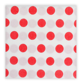 Papierservietten "Polka-Punkte Rot" 2-lagig 40x40cm (50 Stück)