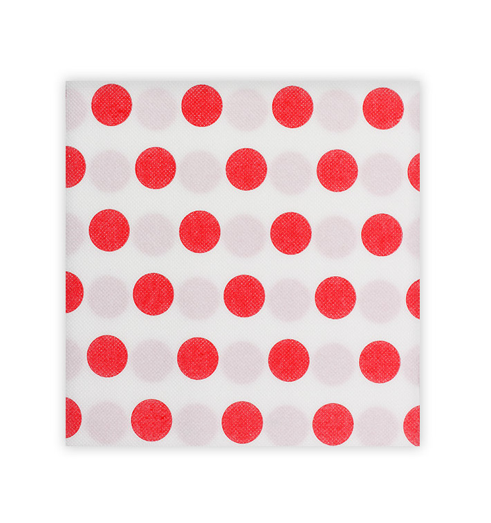 Papierservietten "Polka-Punkte Rot" 2-lagig 40x40cm (50 Stück) Papierservietten "Polka-Punkte Rot" 2-lagig 40x40cm (50 Stück)
