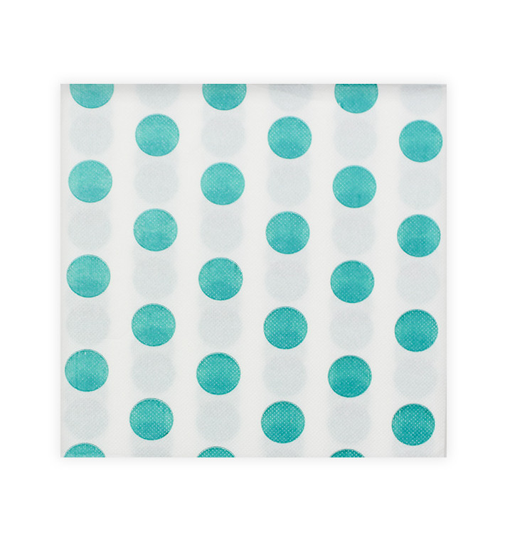 Papierservietten "Polka-Punkte Türkis" 2-lagig 40x40cm (50 Stück) Papierservietten "Polka-Punkte Türkis" 2-lagig 40x40cm (50 Stück)