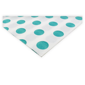 Papierservietten "Polka-Punkte Türkis" 2-lagig 40x40cm (600 Stück)
