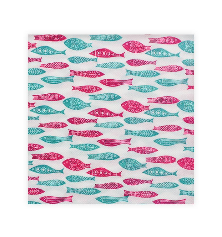 Papierservietten "Fisch" 2-lagig 40x40cm (50 Stück) Papierservietten "Fisch" 2-lagig 40x40cm (50 Stück)