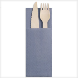 Bestecktaschen Cow Boys Blau 30x40cm (30 Stück)