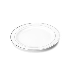 Plato de Plastico Rigido Transparente Cristal de 14cm  (6 Uds)