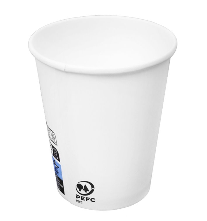 Bio Kaffeebecher To Go weiß 9 Oz/280ml Ø8,0cm (1.000 Stück) Bio Kaffeebecher To Go weiß 9 Oz/280ml Ø8,0cm (1.000 Stück)