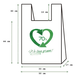 Hemdchenbeutel 70% Recycelter 50x60cm 50µm (100 Stück)
