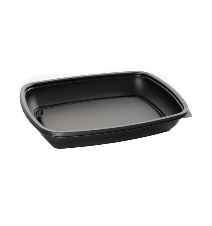Plastikbehälter PP schwarz 600ml 23x16,5cm (750 Stück) Plastikbehälter PP schwarz 600ml 23x16,5cm (750 Stück)