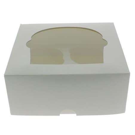 Cupcake Box für 4 Cupcakes 17,3x16,5x7,5cm weiß (140 Stück)