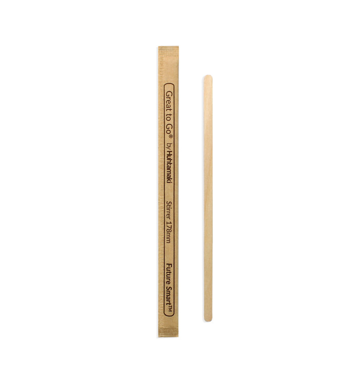 Holz Rührstäbchen Ummantelter 17,8cm (1000 Stück) Holz Rührstäbchen Ummantelter 17,8cm (1000 Stück)