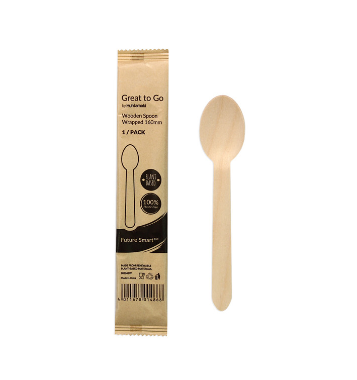 Holzlöffel Ummantelter 16cm (500 Stück) Holzlöffel Ummantelter 16cm (500 Stück)