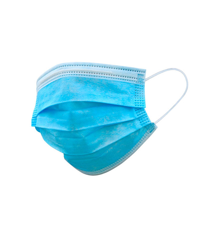 Mundschutz 3 Lagig mit Gummiband Typ I Blau (50 Stück) Mundschutz 3 Lagig mit Gummiband Typ I Blau (50 Stück)