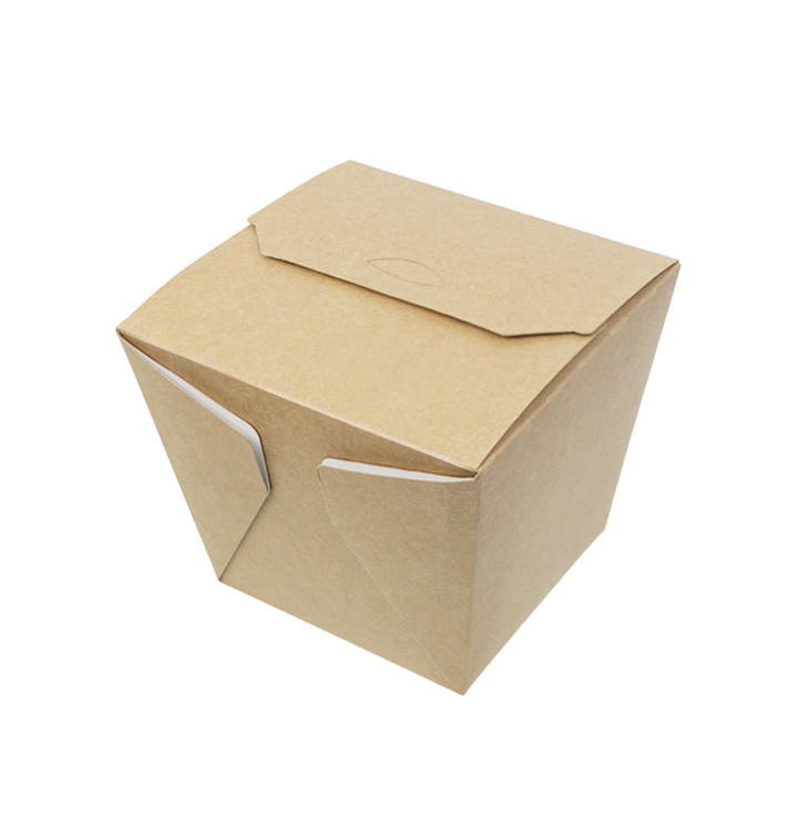 Faltbox Pappe "To Go" Wok Kraft 450ml (25 Stück) Faltbox Pappe "To Go" Wok Kraft 450ml (25 Stück)