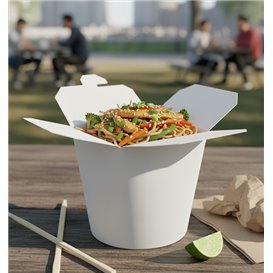 Mehrzweck-Faltbox Weiß 100% Bio 16Oz/480ml (50 Stück)