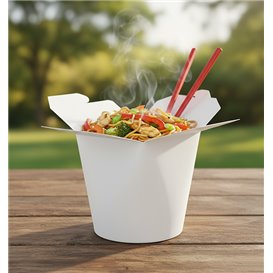 Mehrzweck-Faltbox Weiß 100% Bio 16Oz/480ml (50 Stück)