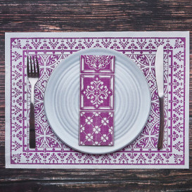 Tischsets Papier 30x40cm "Alhambra" Violett 35g/m² (1000 Stück)