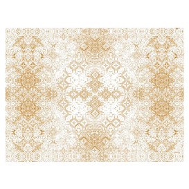 Papiertischdecke 1x1m "Mosaik" Creme 40g/m² (400 Stück)