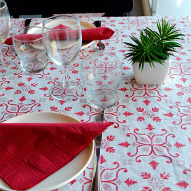 Papiertischdecke 1x1m "La Valenciana" Winrot 40g/m² (400 Stück)