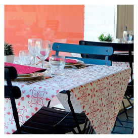 Papiertischdecke 1x1m "La Valenciana" Winrot 40g/m² (400 Stück)