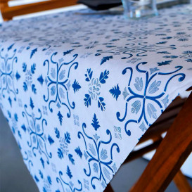 Papiertischdecke 1x1m "La Valenciana" Türkis 40g/m² (400 Stück)