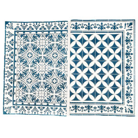 Tischsets Papier 30x40cm "Alhambra" Türkis 50g/m² (1000 Stück)