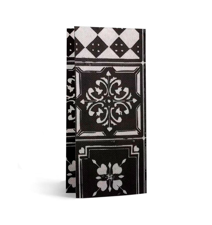 Papierservietten 33x40cm 1/8 "Alhambra" Schwarz (50 Stück) Papierservietten 33x40cm 1/8 "Alhambra" Schwarz (50 Stück)