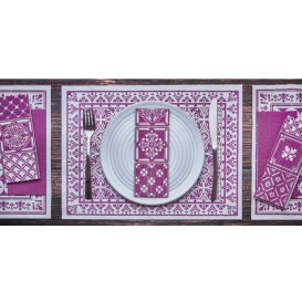 Papierservietten 33x40cm 1/8 "Alhambra" Violett (50 Stück)