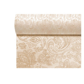 Rolltischdecke Non Woven 1,2x50m "Mandala" Creme 50g/m² V40cm (4 Stück)